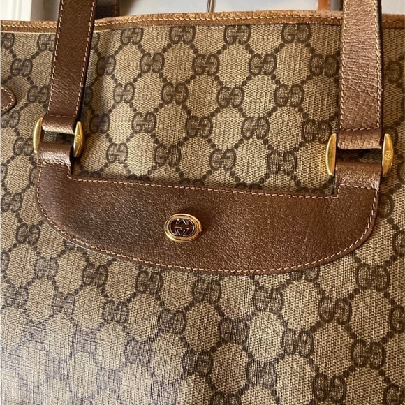 Authentic Gucci Tote Good Condition Used Tan Brown See All pics Welcome Offers - Picture 3 of 16